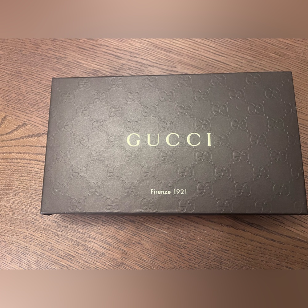 Gucci Embossed Brown Box and dust bag